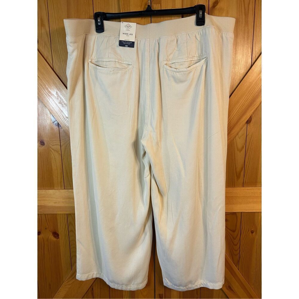 St. John's Bay Wide Leg High Rise Plus Crop 2X nwt Birch (0192) - Picture 4 of 5